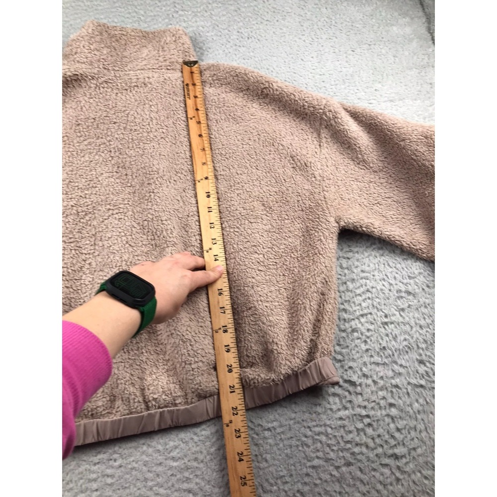 Vuori Cozy Sherpa Jacket Womens M Dusty Rose Fleece Full Zip Snap Up *Flaw - Picture 9 of 13